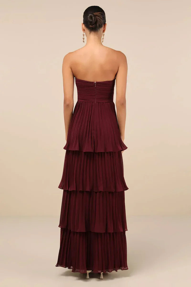 Sukienka maxi Sweetheart Plum