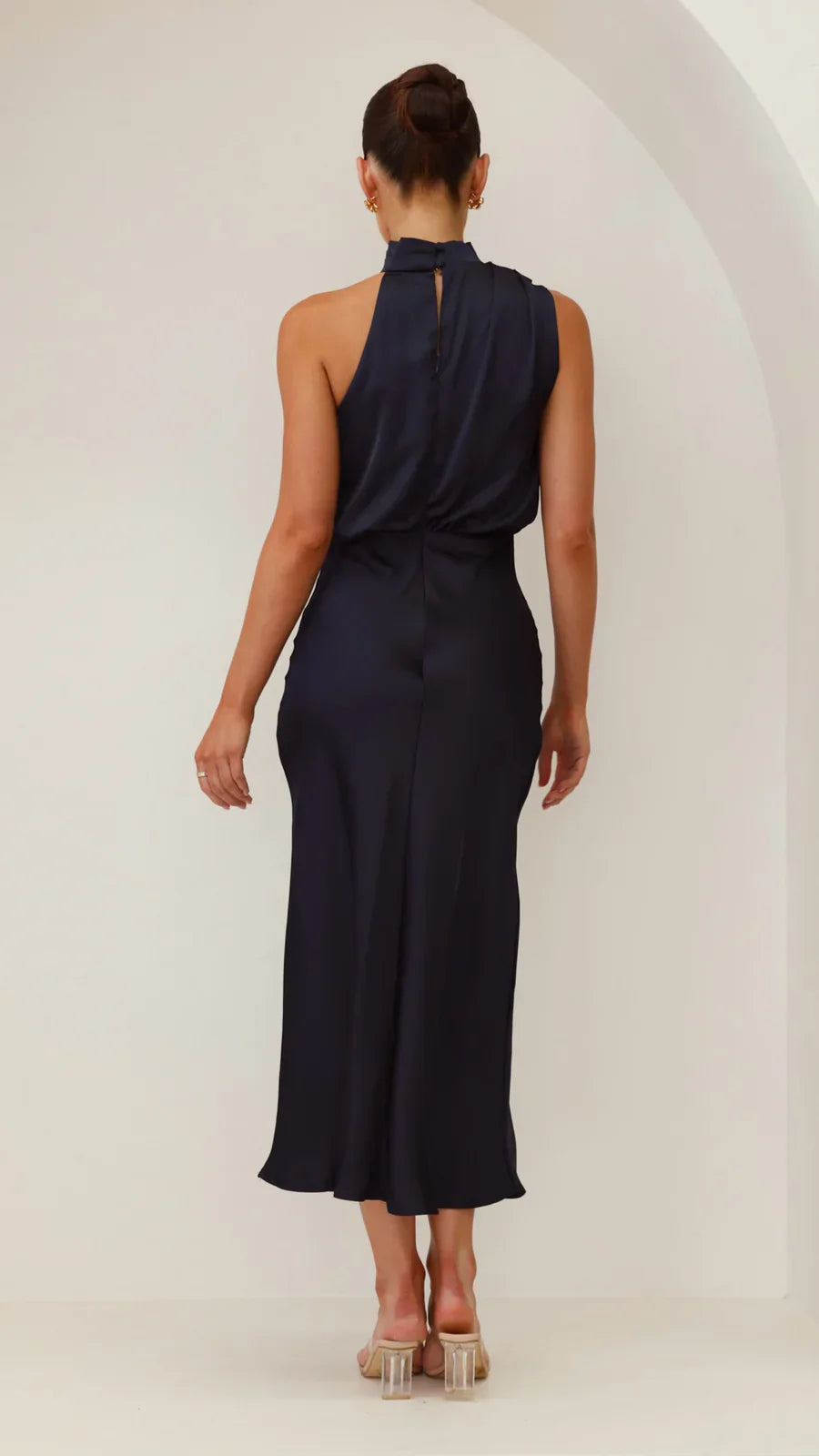 Amara Satin Couture Midi Dress