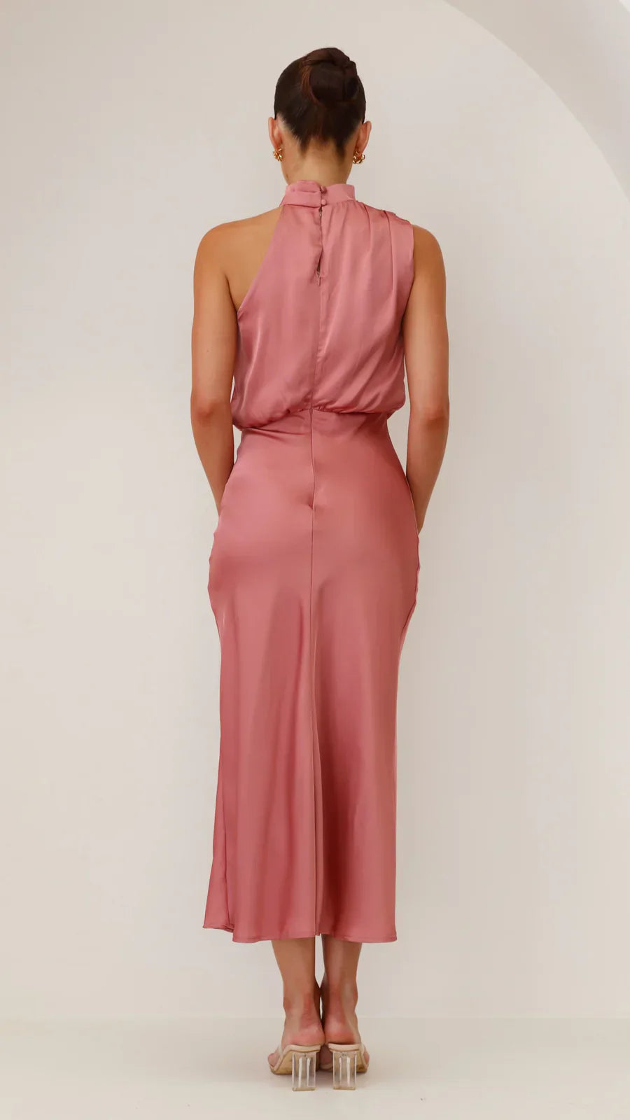 Amara Satin Couture Midi Dress