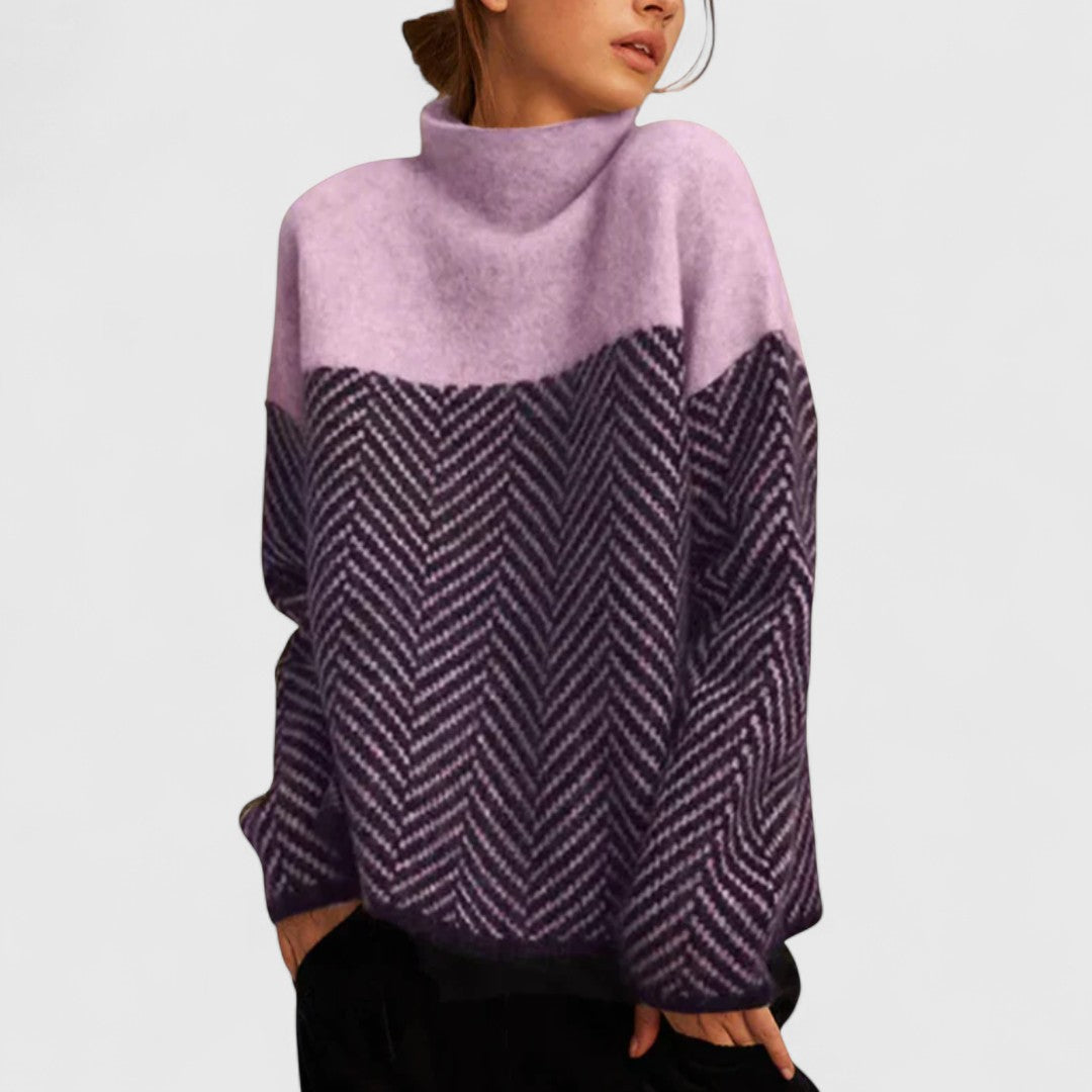 Amelia - Elegancki, oversize'owy sweter