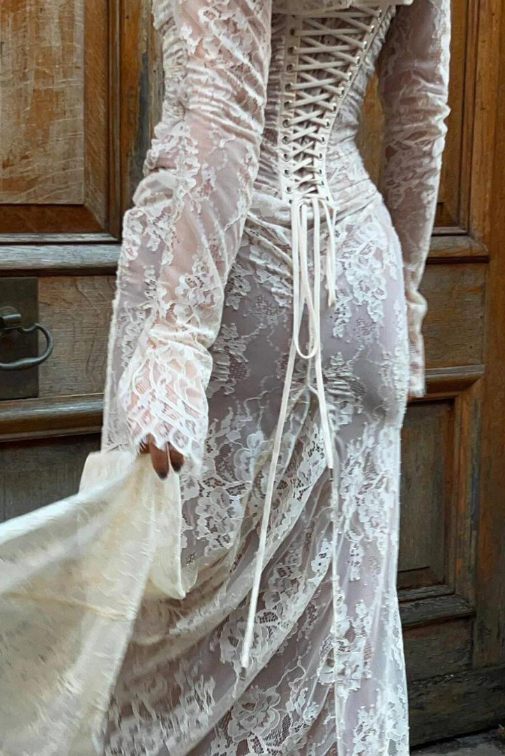 Alice | Koronkowa sukienka maxi