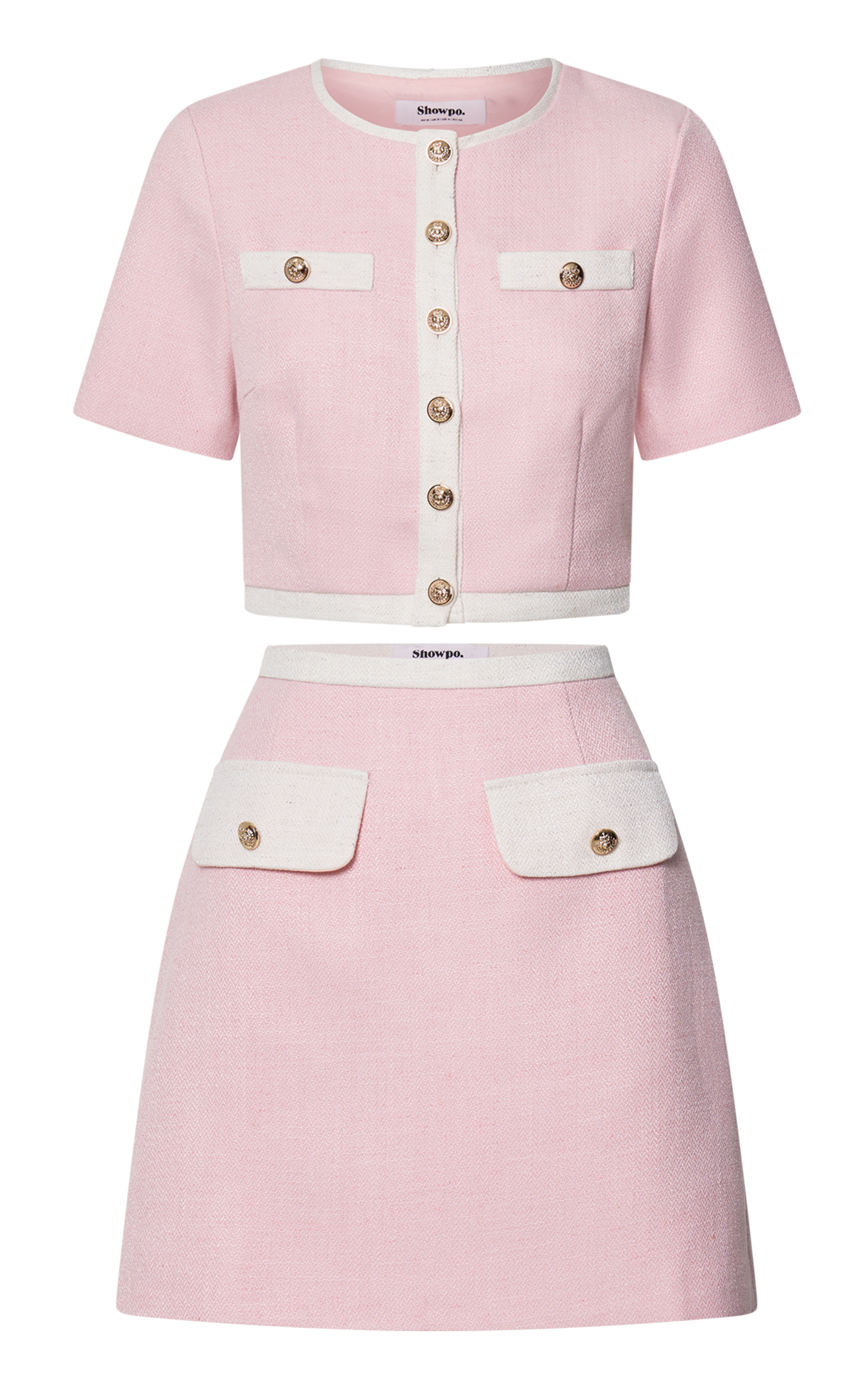 Roze Blush Bouclé Co-ord