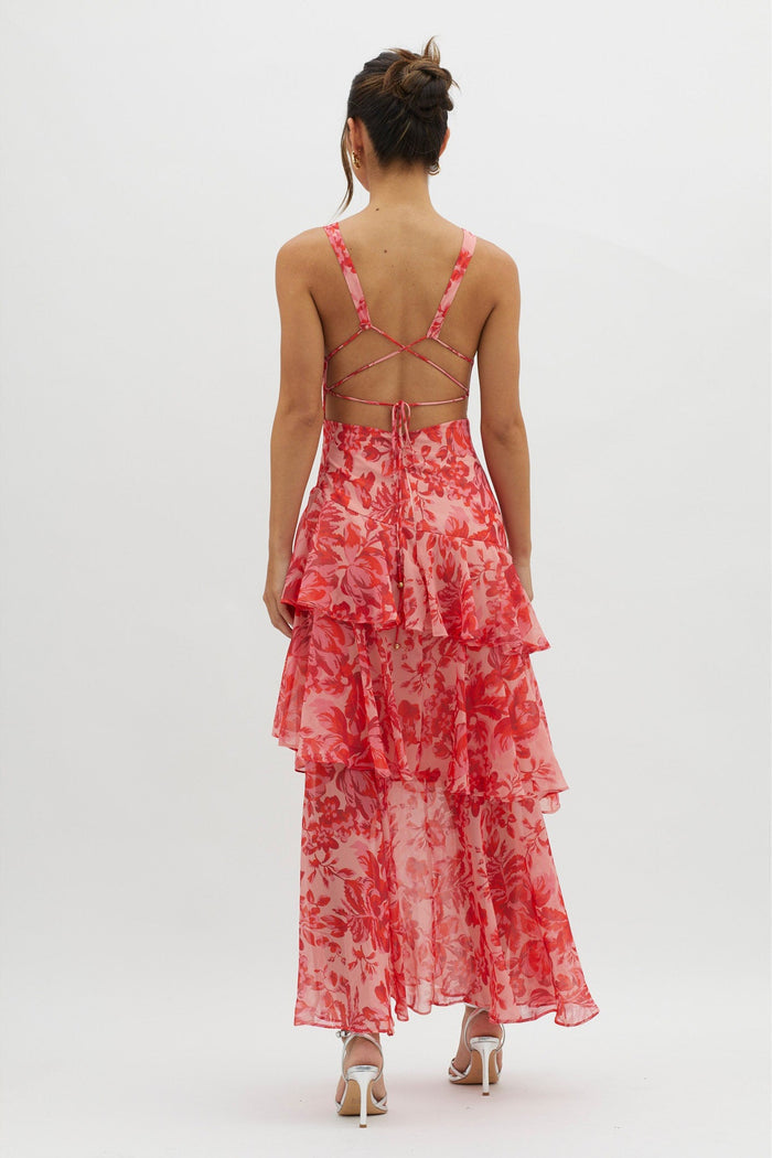 Sukienka maxi Isla Strappy Ruffle