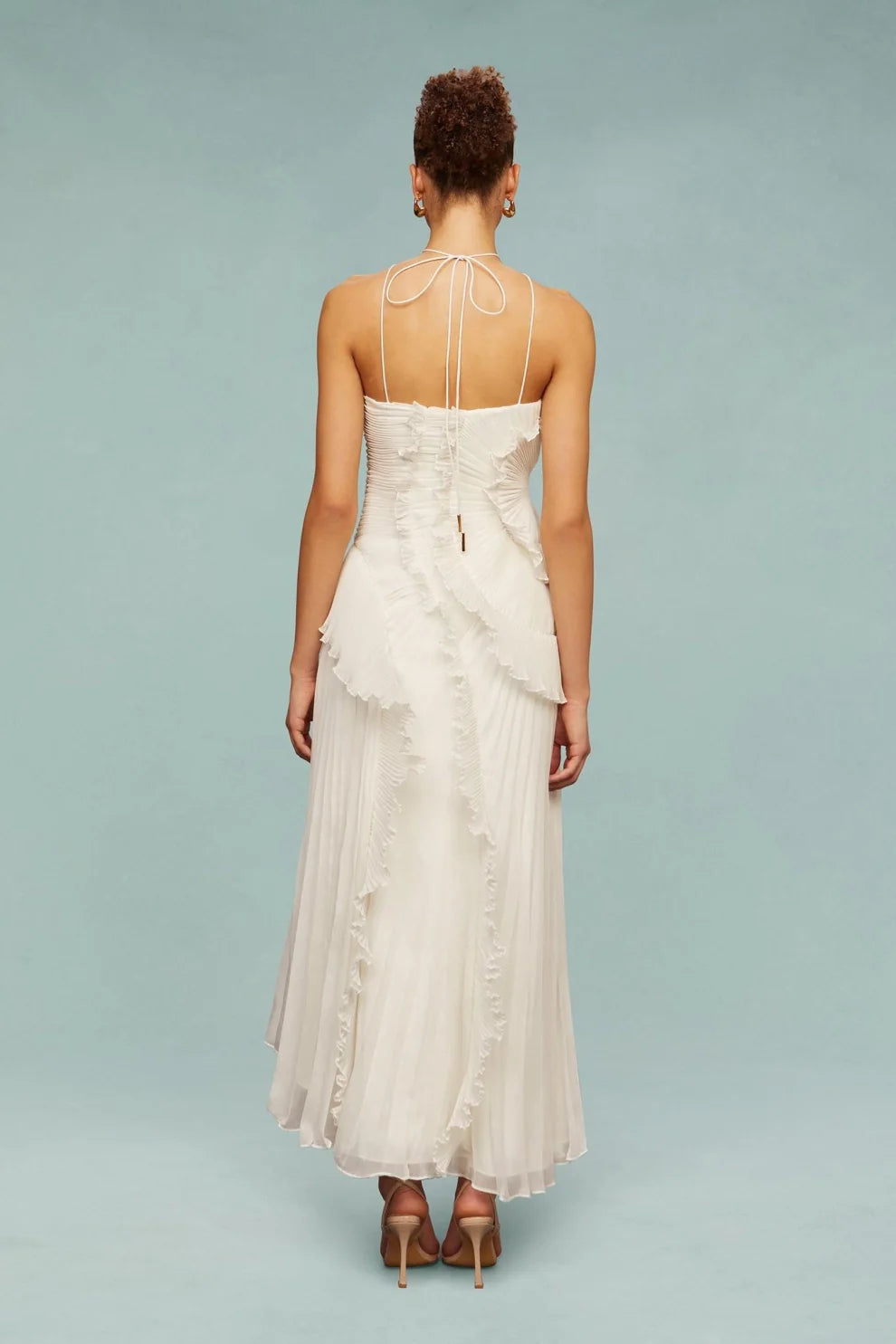 Alina Midi Dress with Pleated Skirt