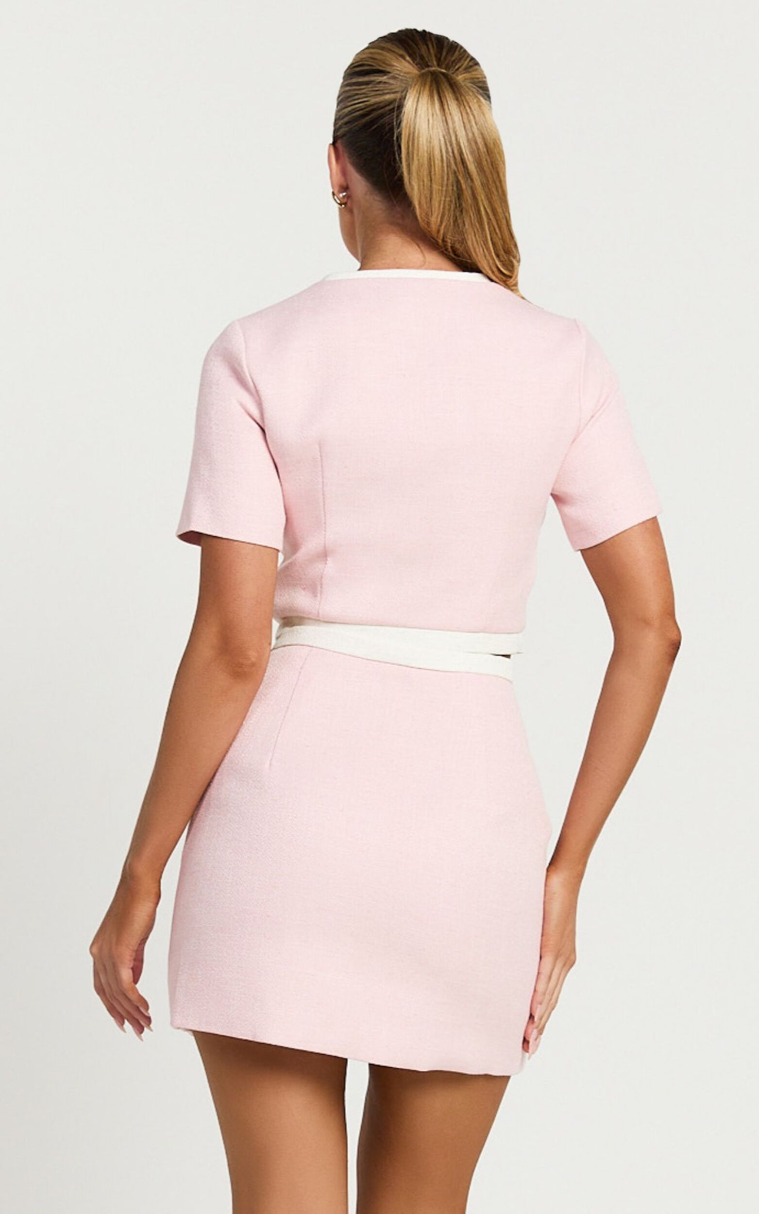 Roze Blush Bouclé Co-ord
