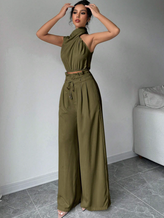Solene Halter Two-Piece Set: