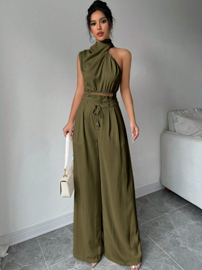 Solene Halter Two-Piece Set: