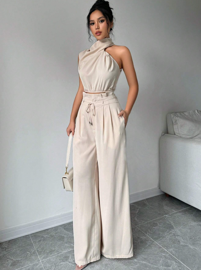 Solene Halter Two-Piece Set: