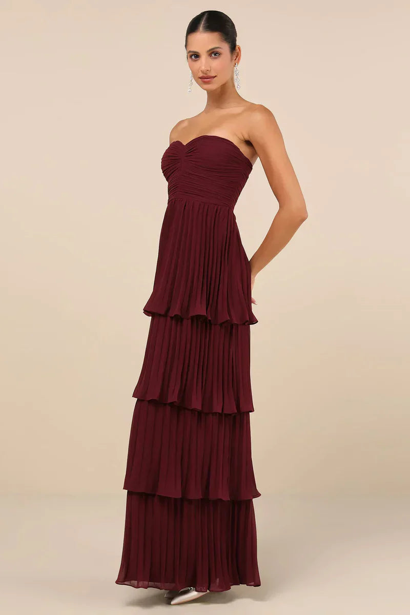 Sukienka maxi Sweetheart Plum