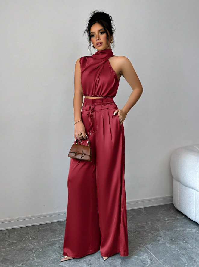 Solene Halter Two-Piece Set: