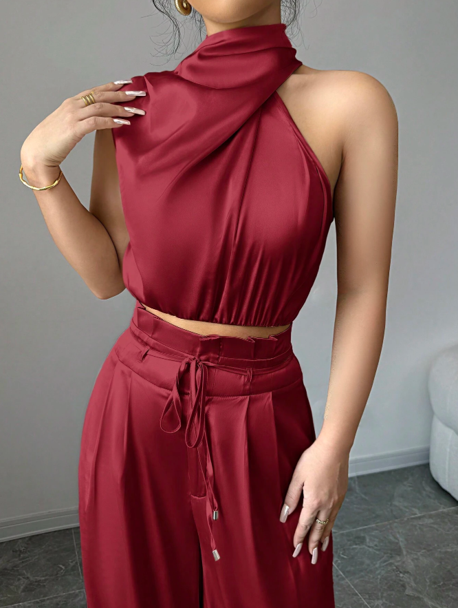 Solene Halter Two-Piece Set: