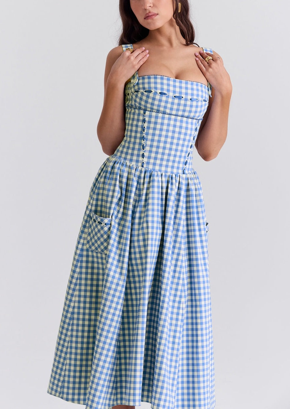 Ariana | Sukienka letnia midi bez rękawów