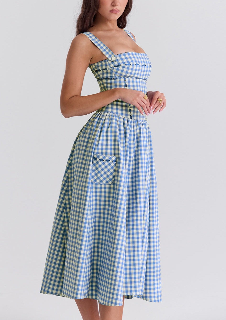 Ariana | Sukienka letnia midi bez rękawów